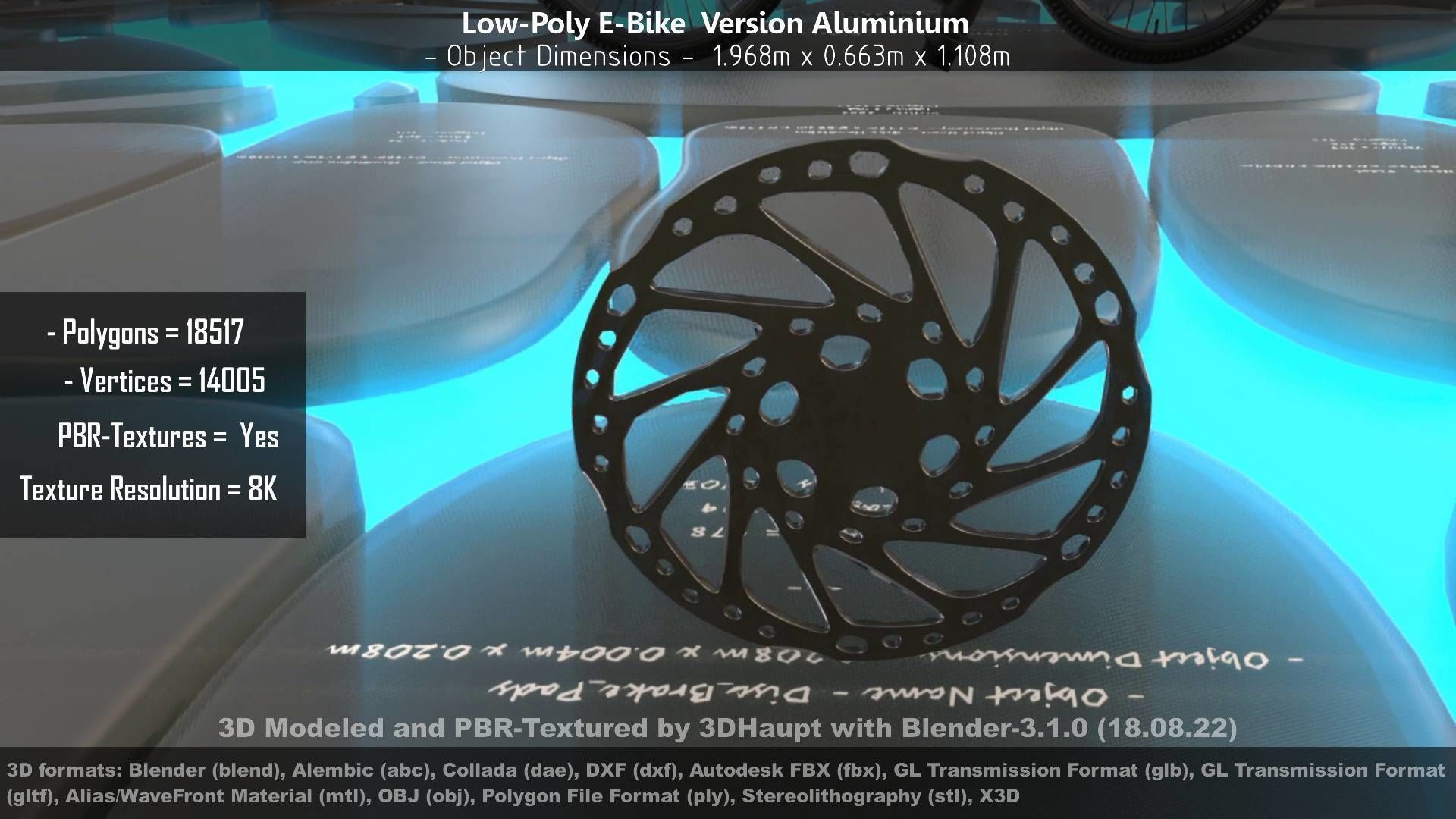 E-Bikes e-bike 3D Model Collection_39