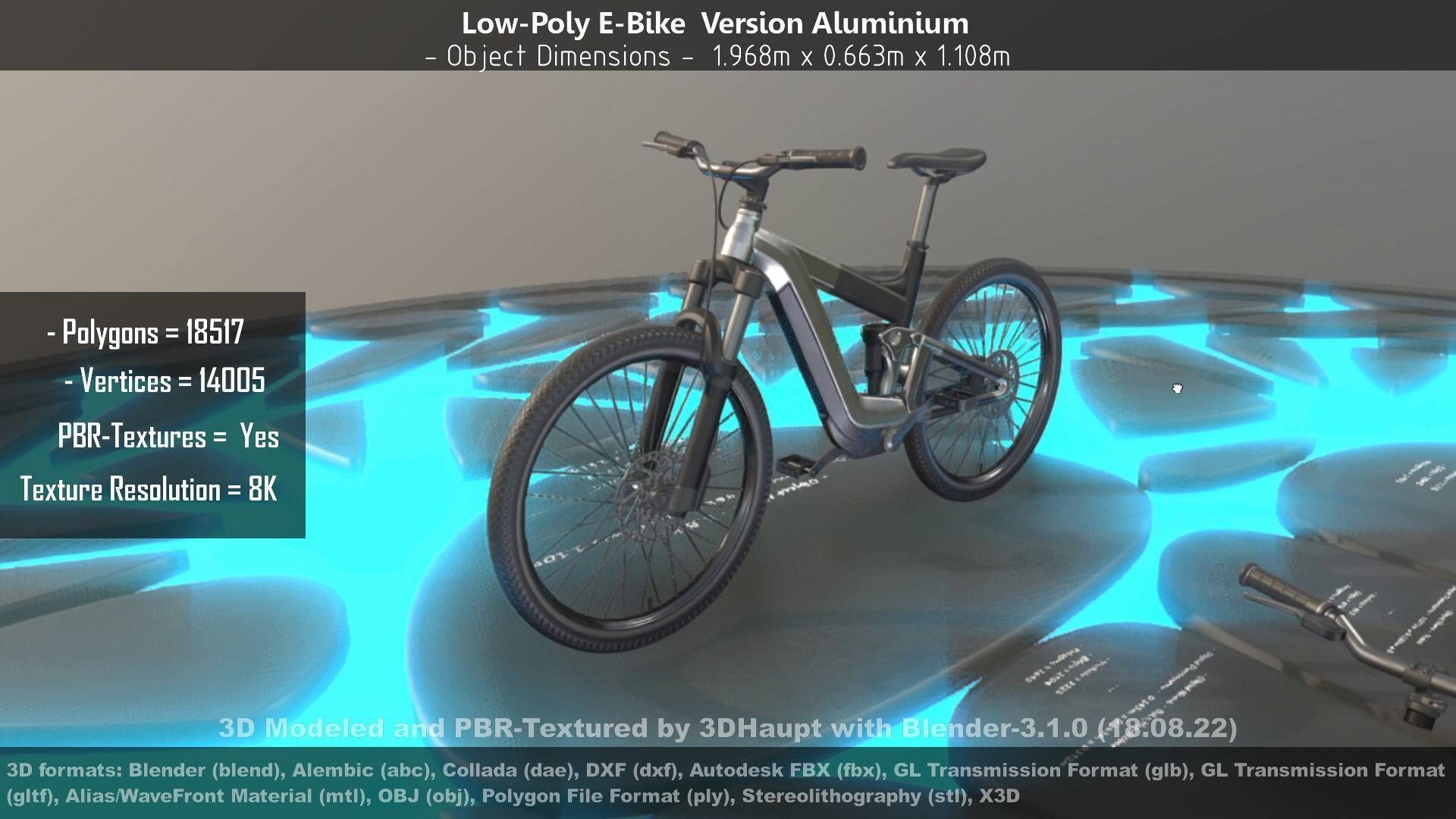 E-Bikes e-bike 3D Model Collection_44