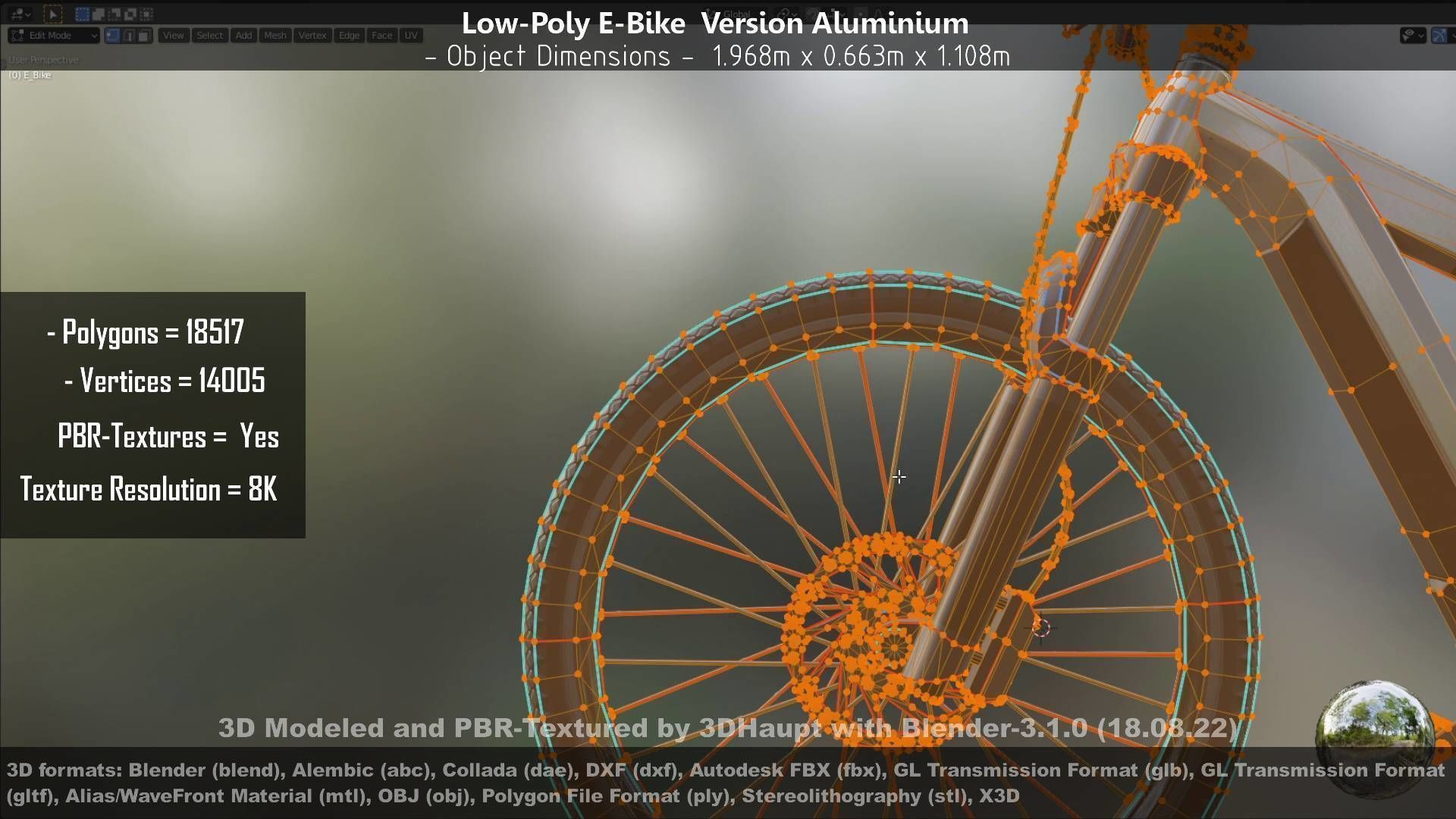 E-Bikes e-bike 3D Model Collection_41