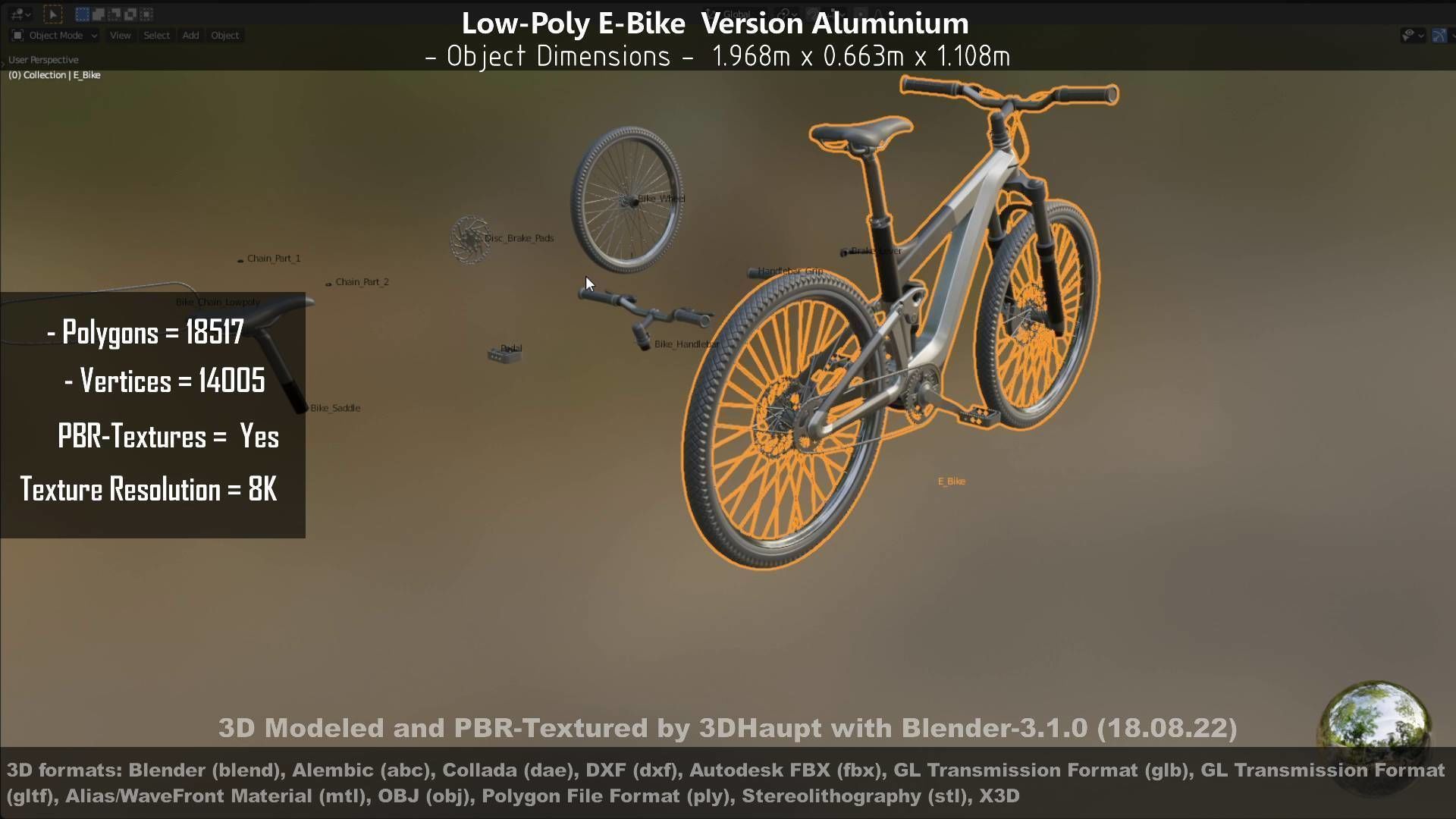 E-Bikes e-bike 3D Model Collection_103