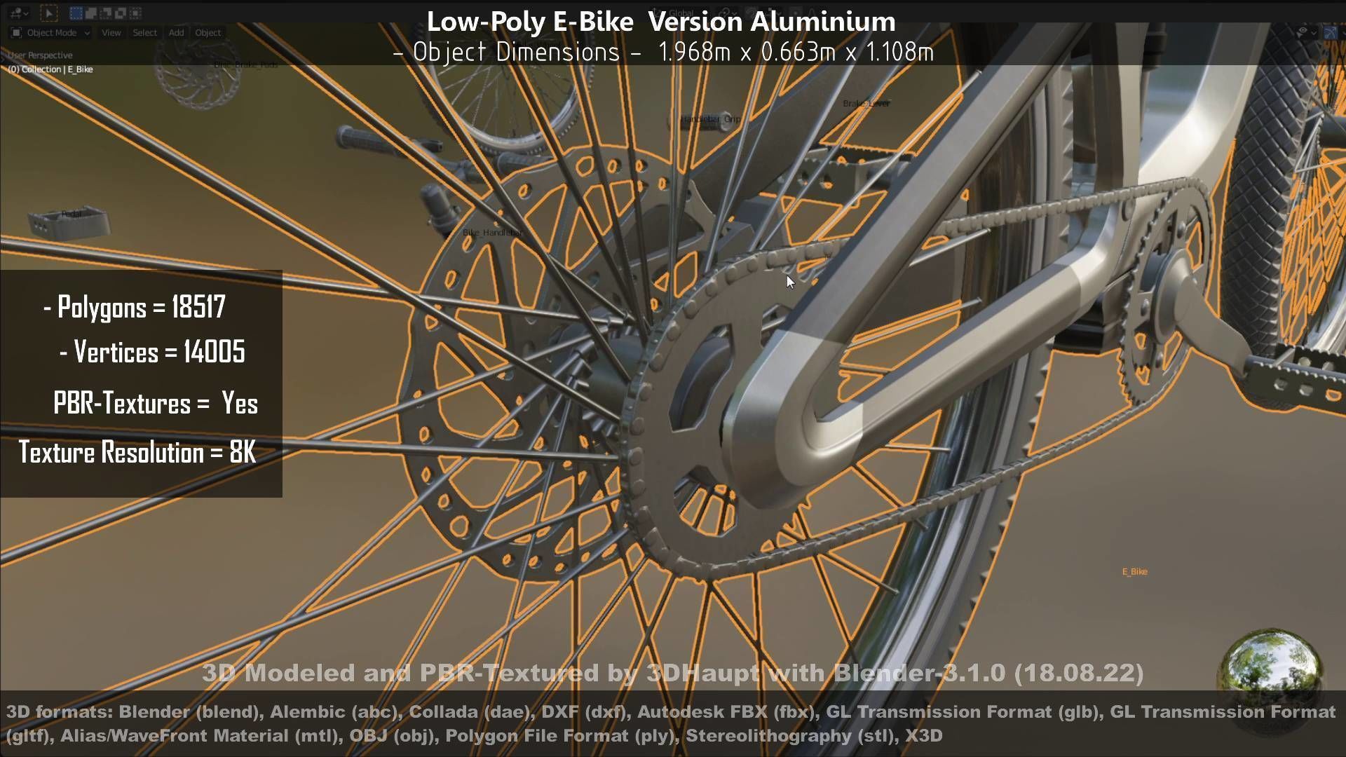 E-Bikes e-bike 3D Model Collection_86