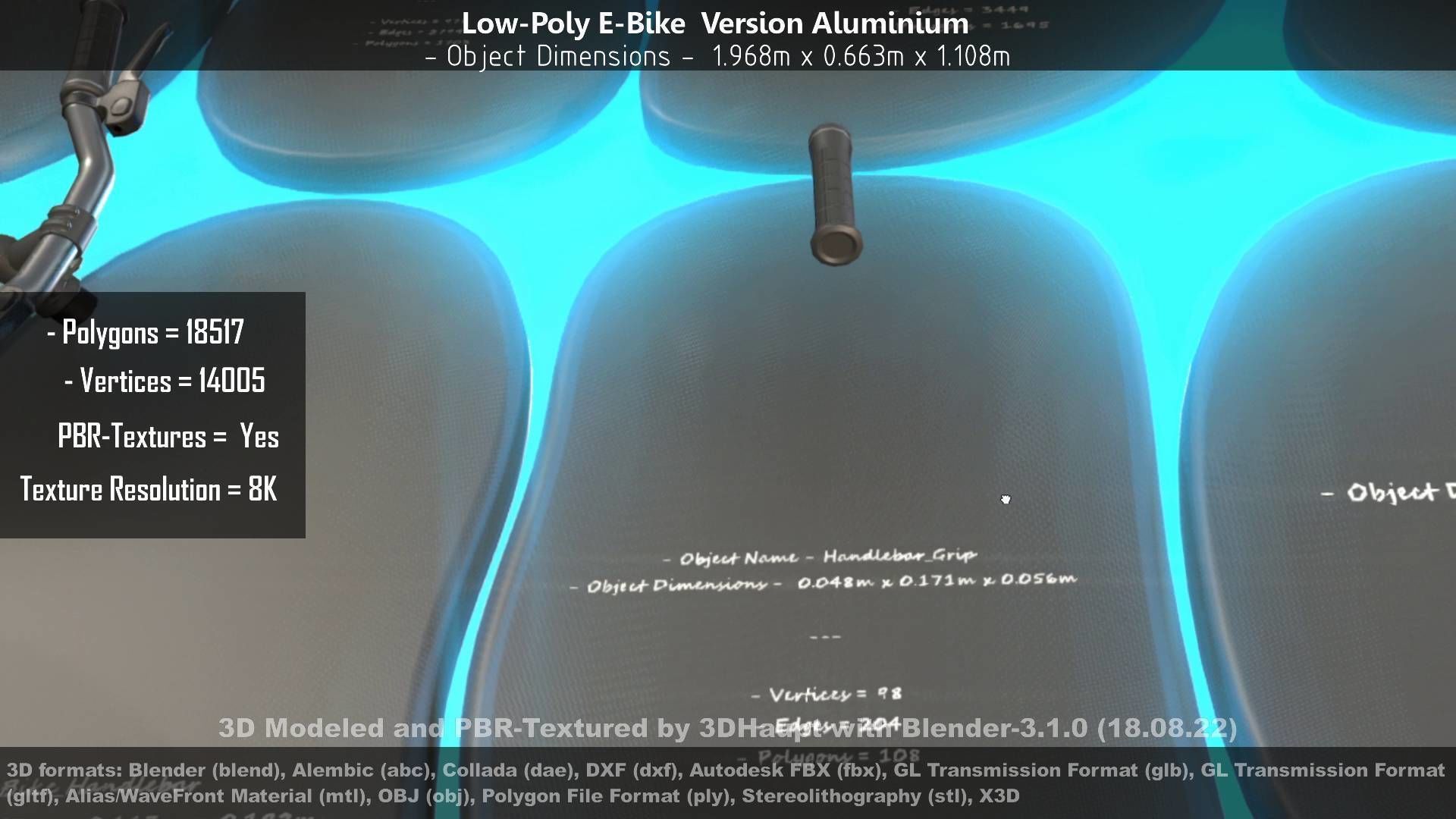 E-Bikes e-bike 3D Model Collection_40