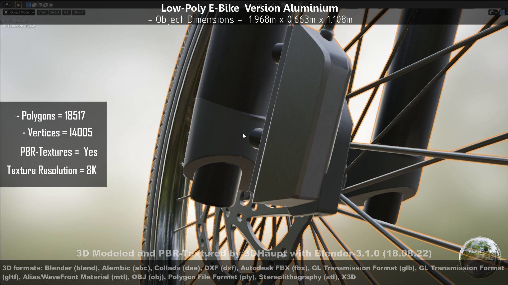 E-Bikes e-bike 3D Model Collection_25