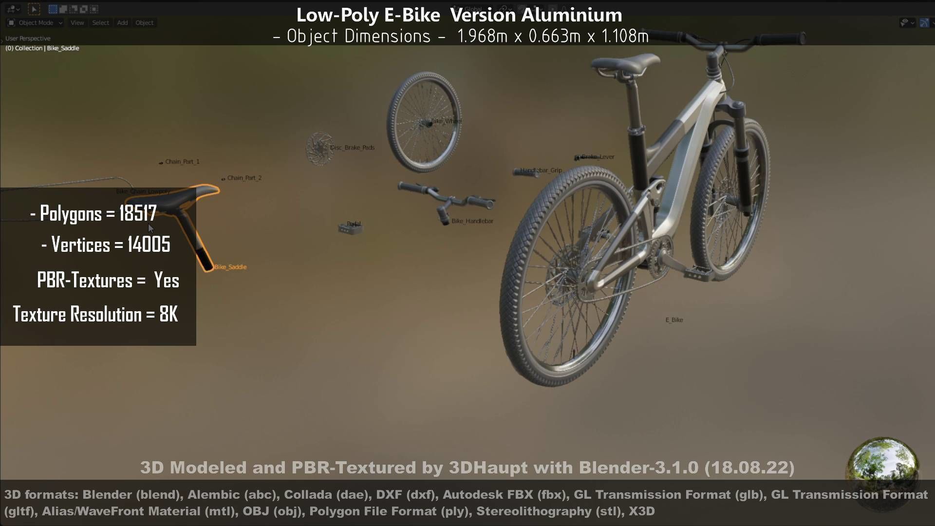 E-Bikes e-bike 3D Model Collection_74