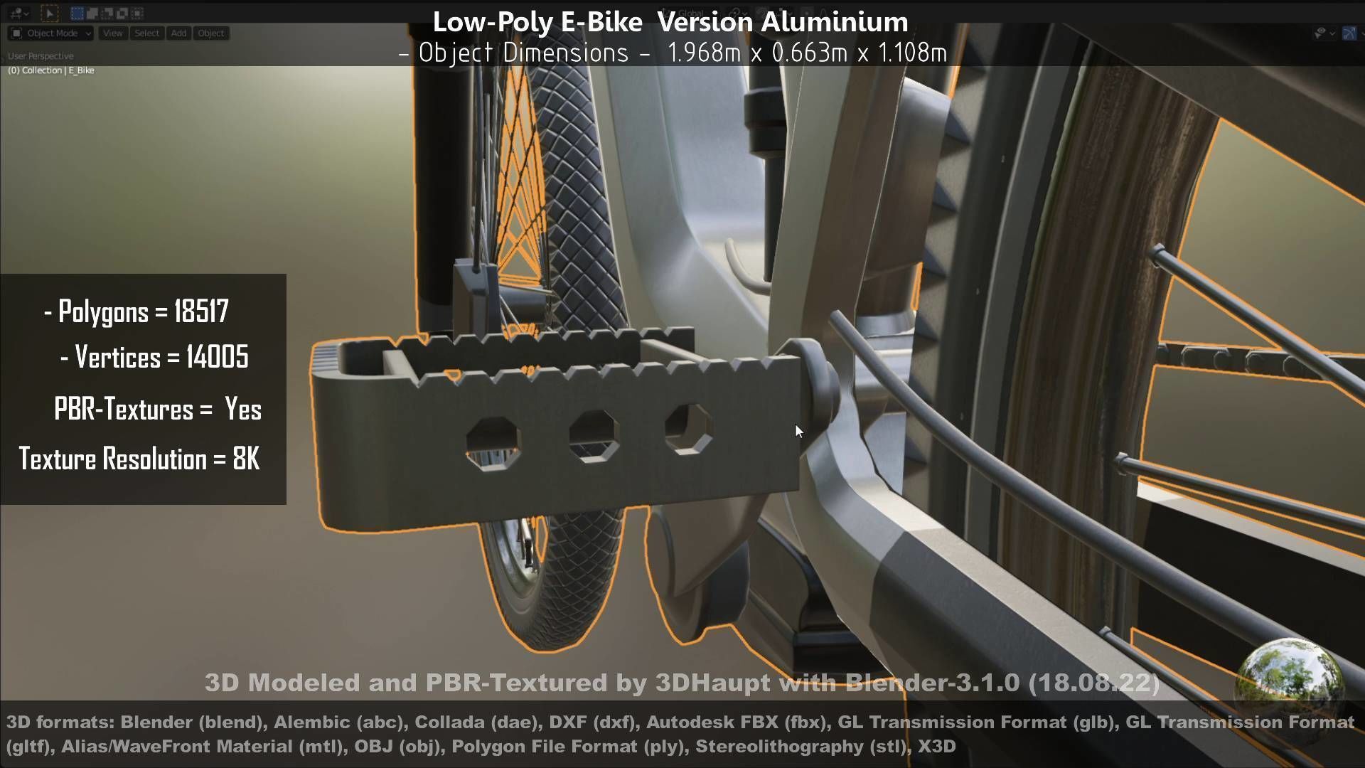 E-Bikes e-bike 3D Model Collection_65