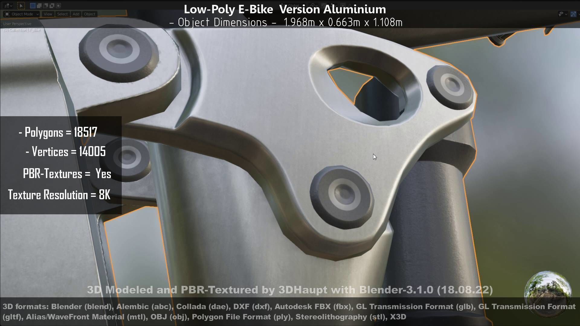 E-Bikes e-bike 3D Model Collection_35