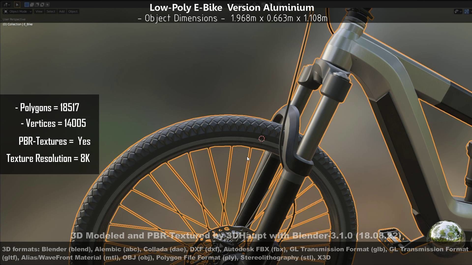 E-Bikes e-bike 3D Model Collection_21