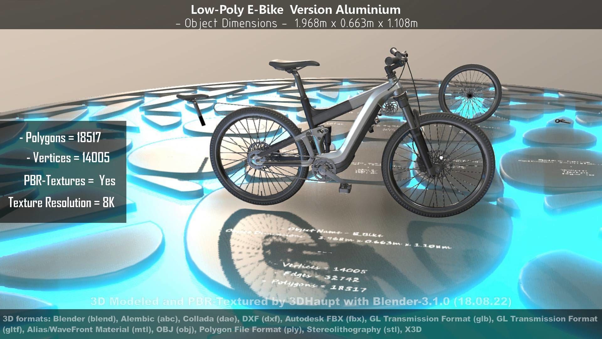 E-Bikes e-bike 3D Model Collection_29