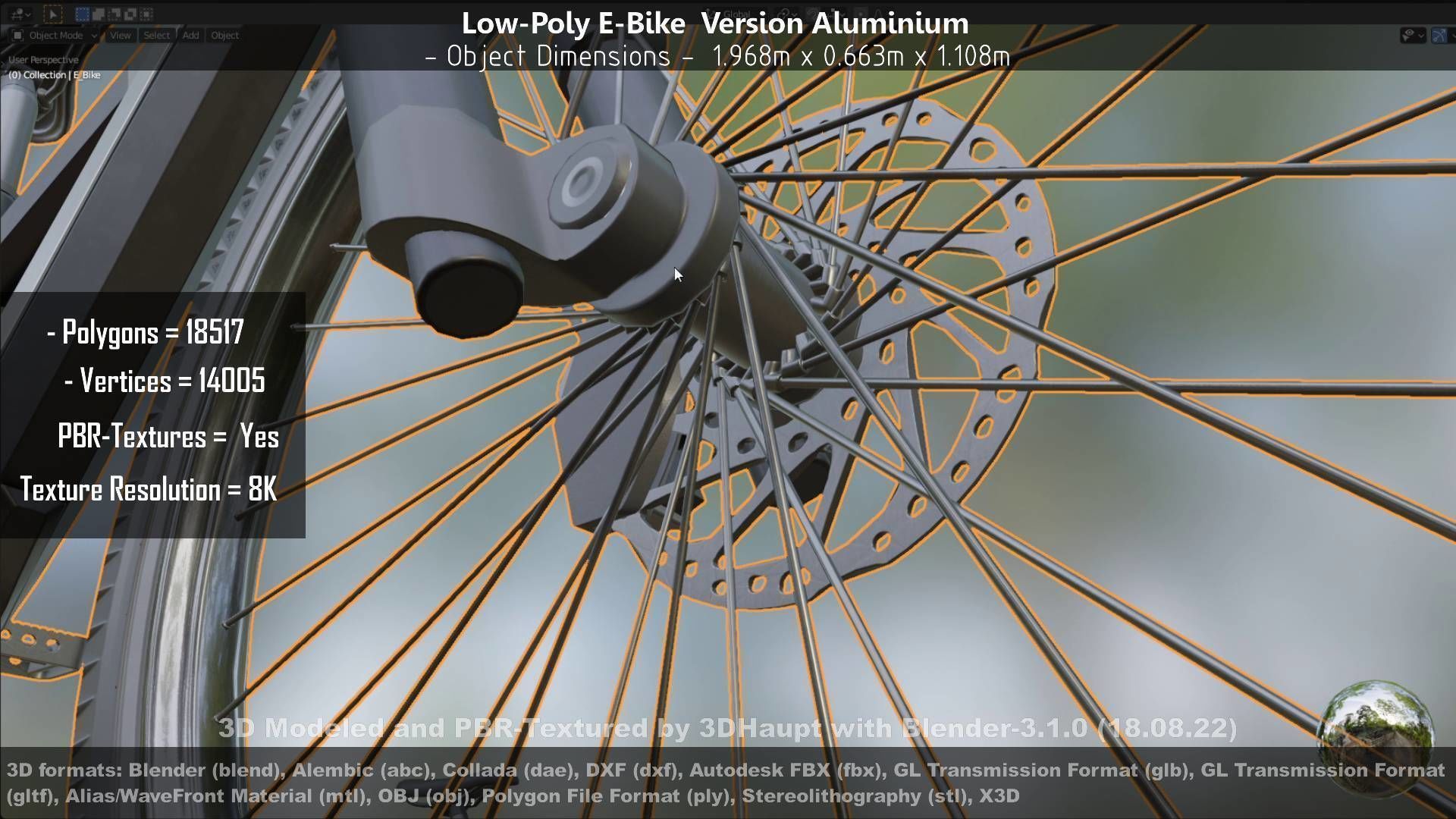 E-Bikes e-bike 3D Model Collection_32