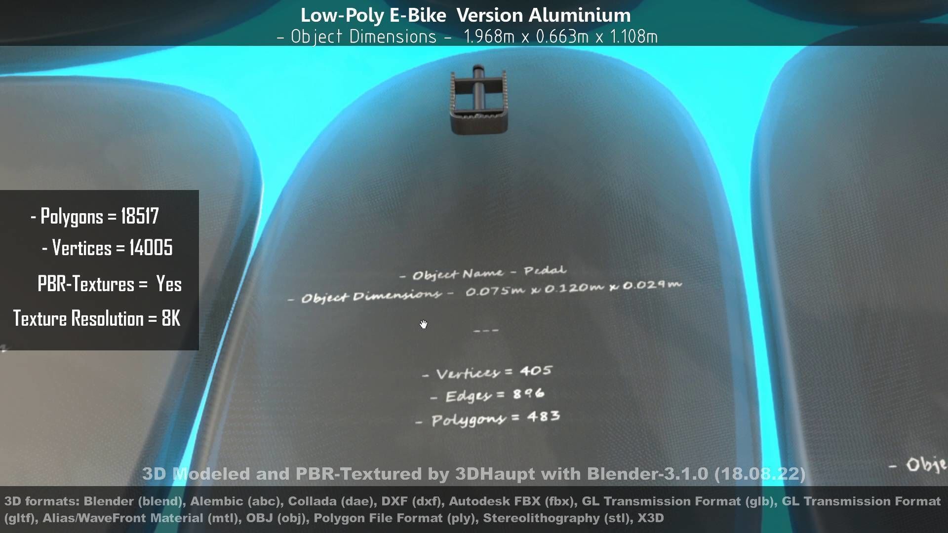 E-Bikes e-bike 3D Model Collection_78