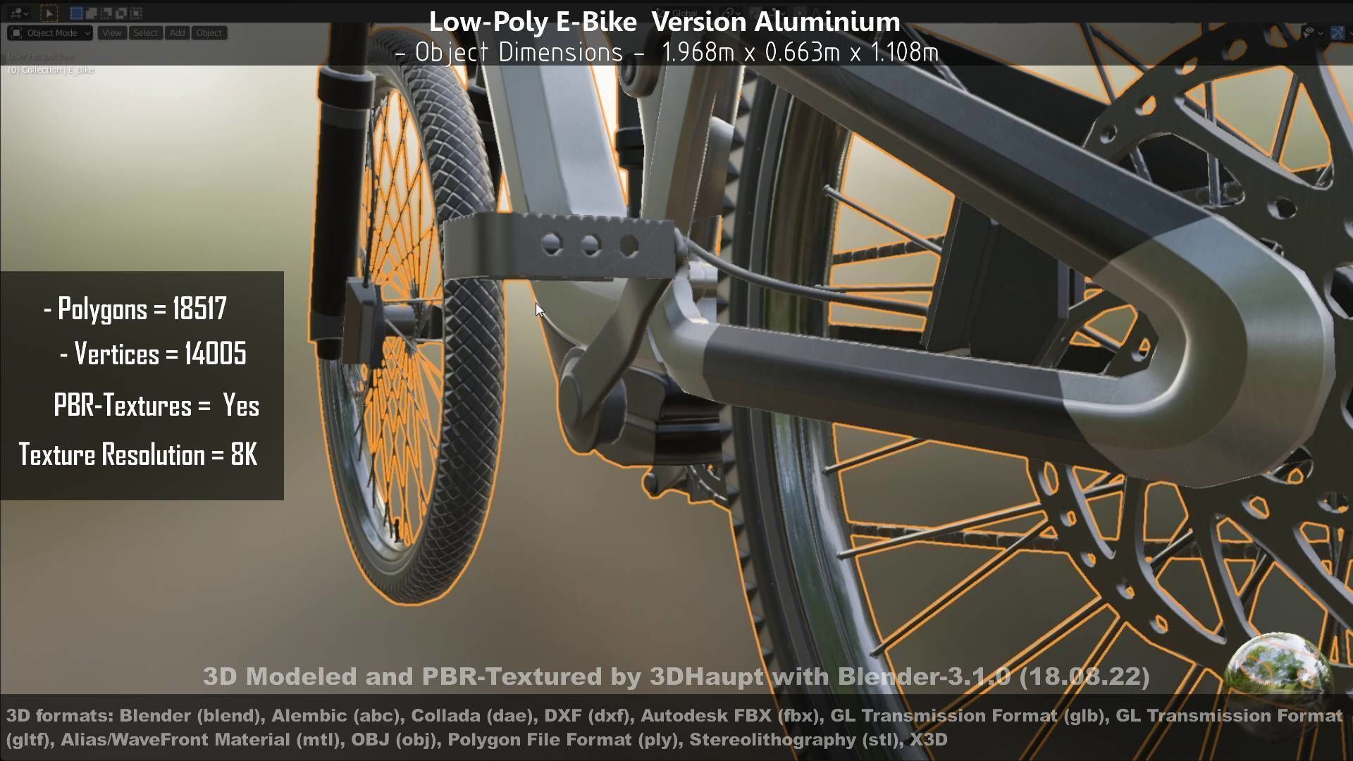 E-Bikes e-bike 3D Model Collection_42