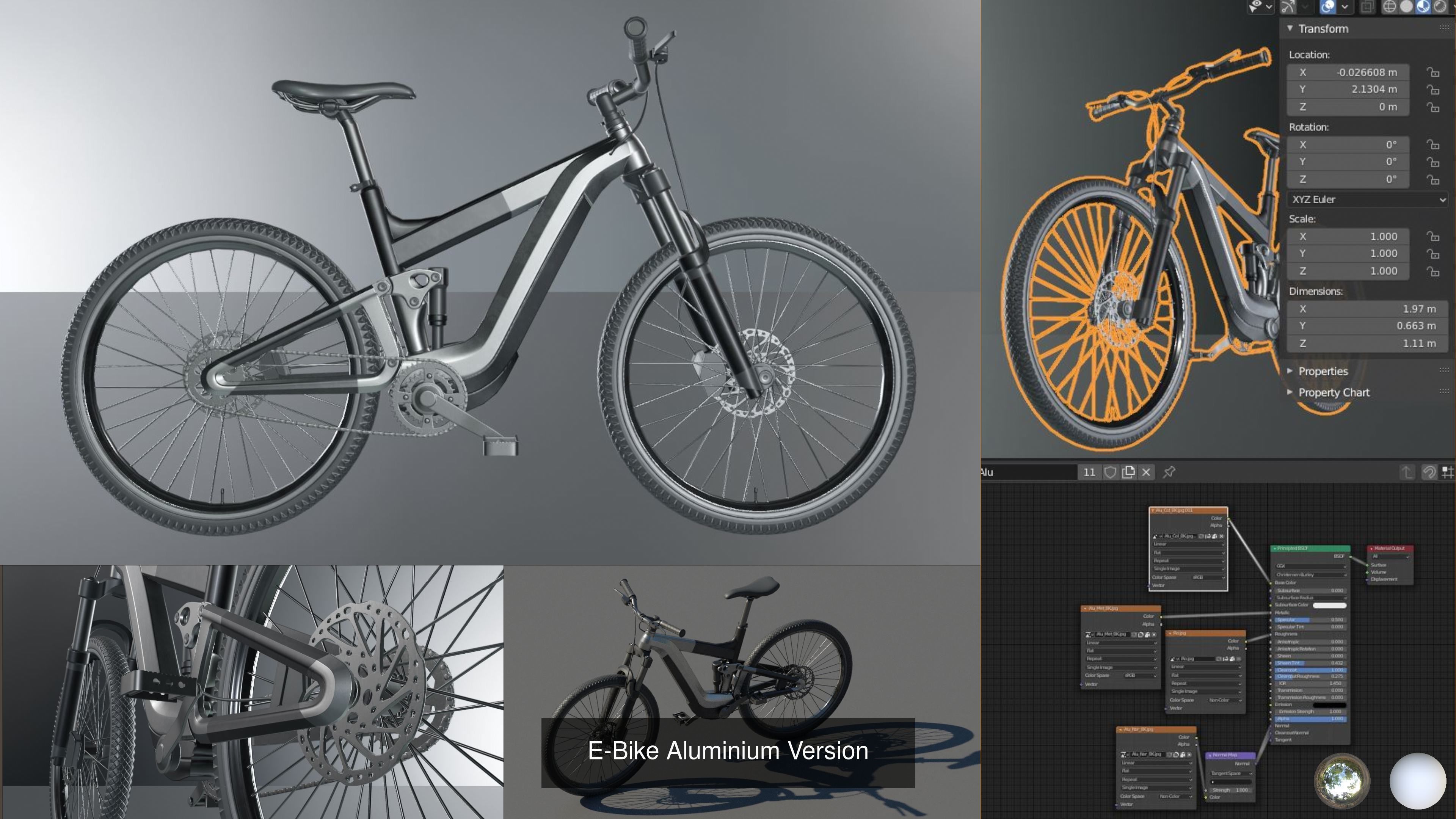 E-Bikes e-bike 3D Model Collection_6