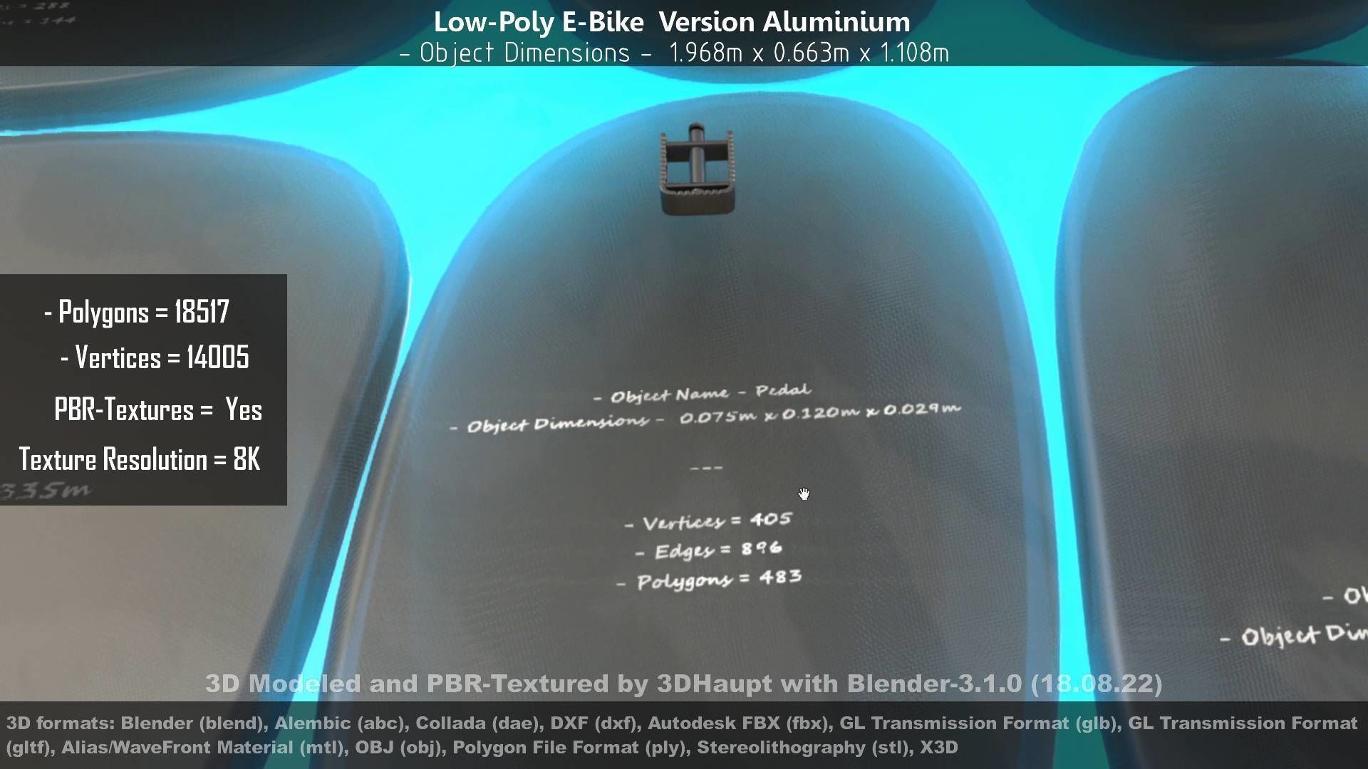 E-Bikes e-bike 3D Model Collection_110