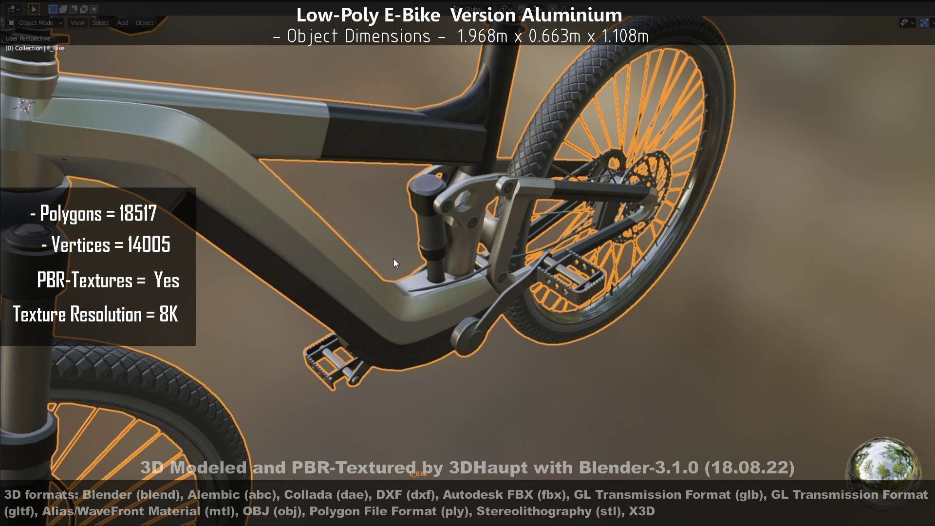E-Bikes e-bike 3D Model Collection_28