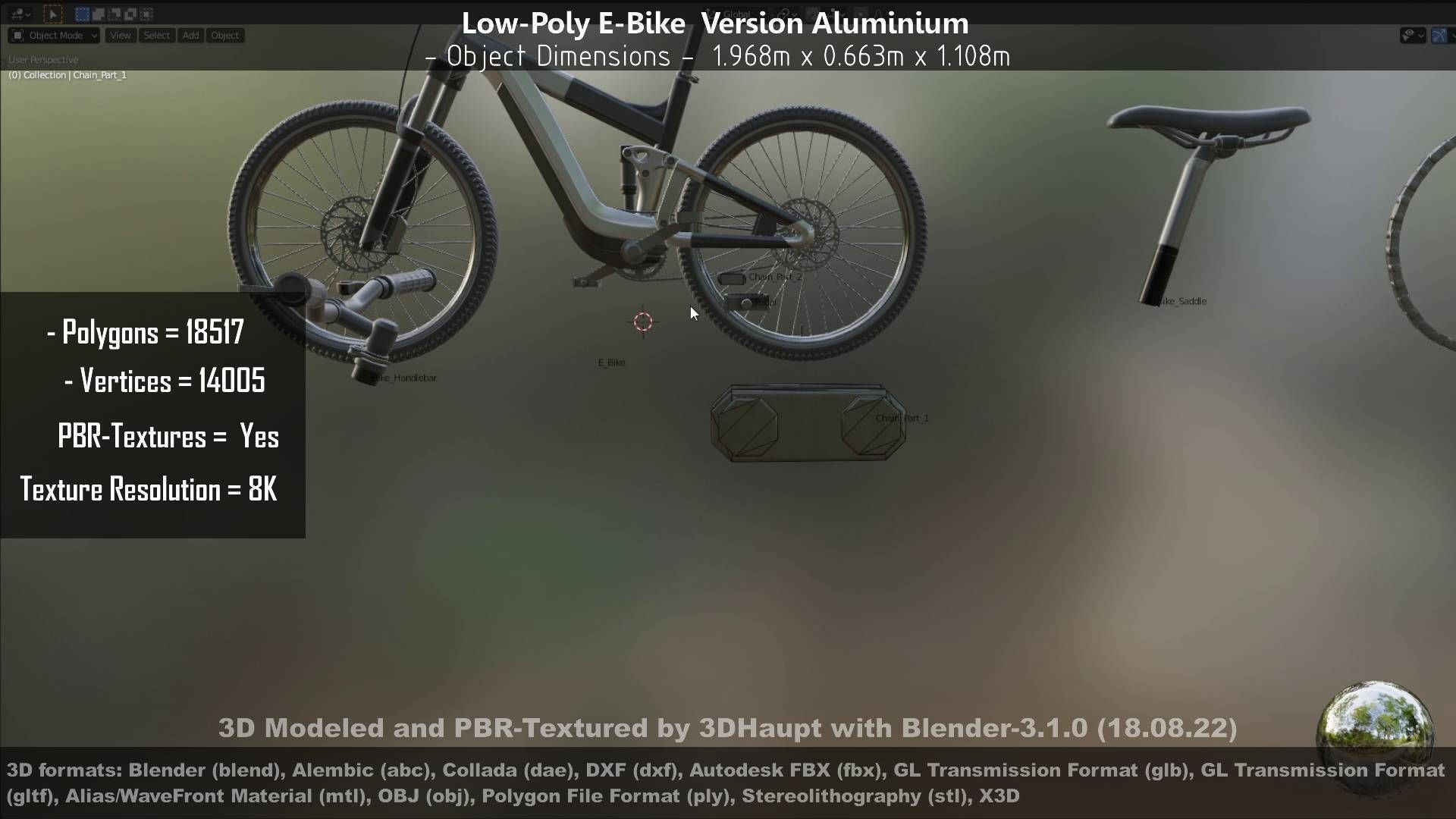 E-Bikes e-bike 3D Model Collection_51