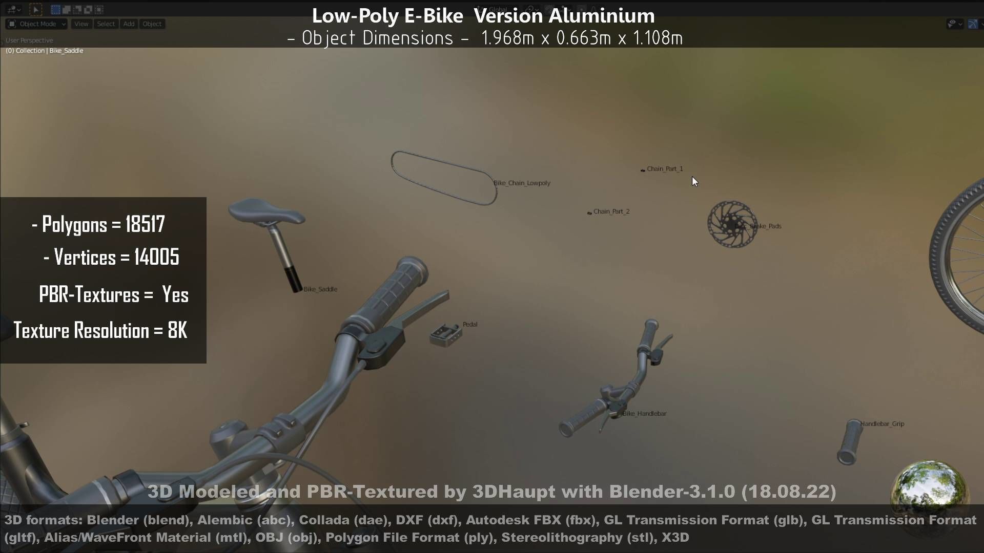 E-Bikes e-bike 3D Model Collection_31