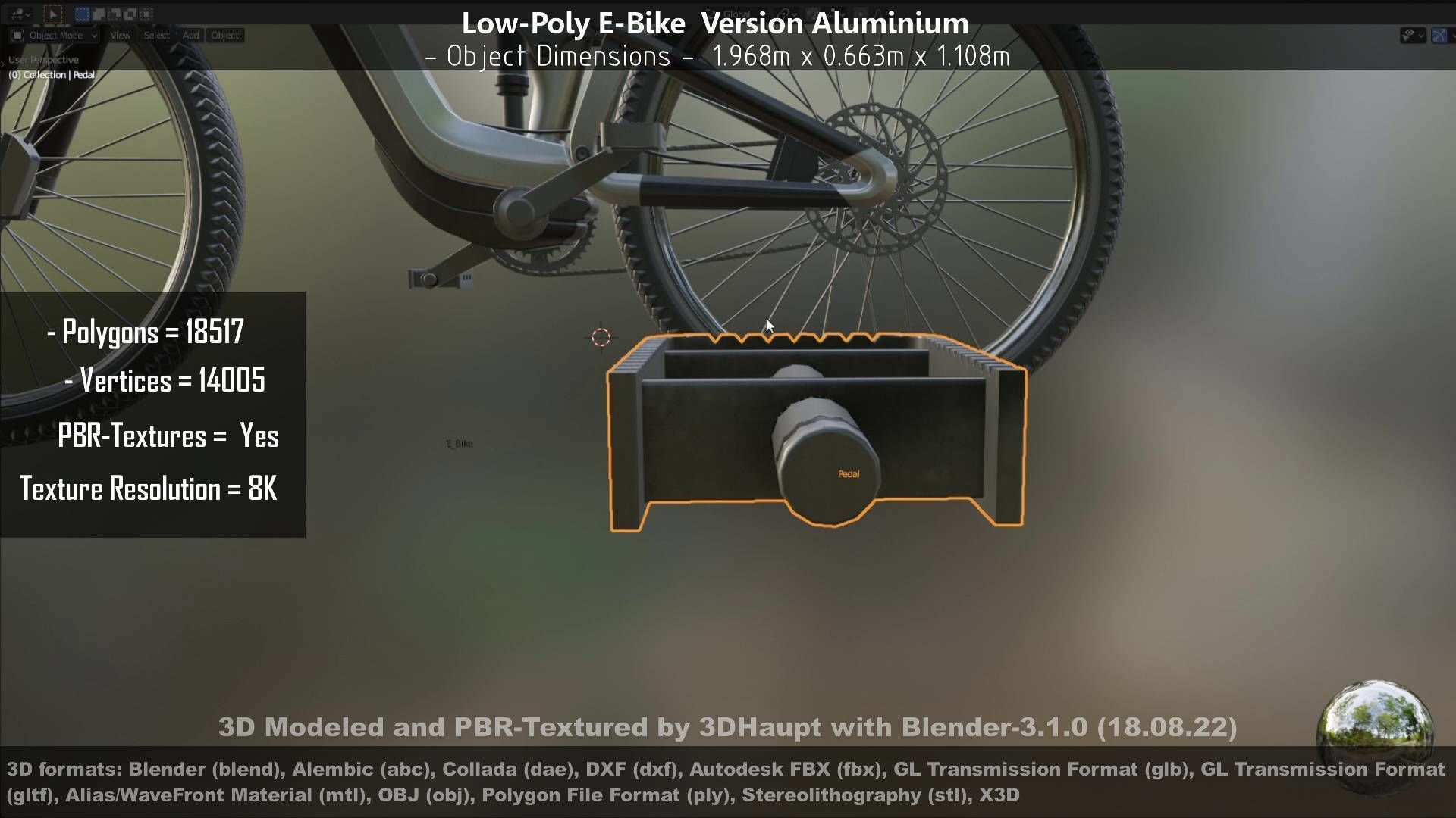 E-Bikes e-bike 3D Model Collection_90