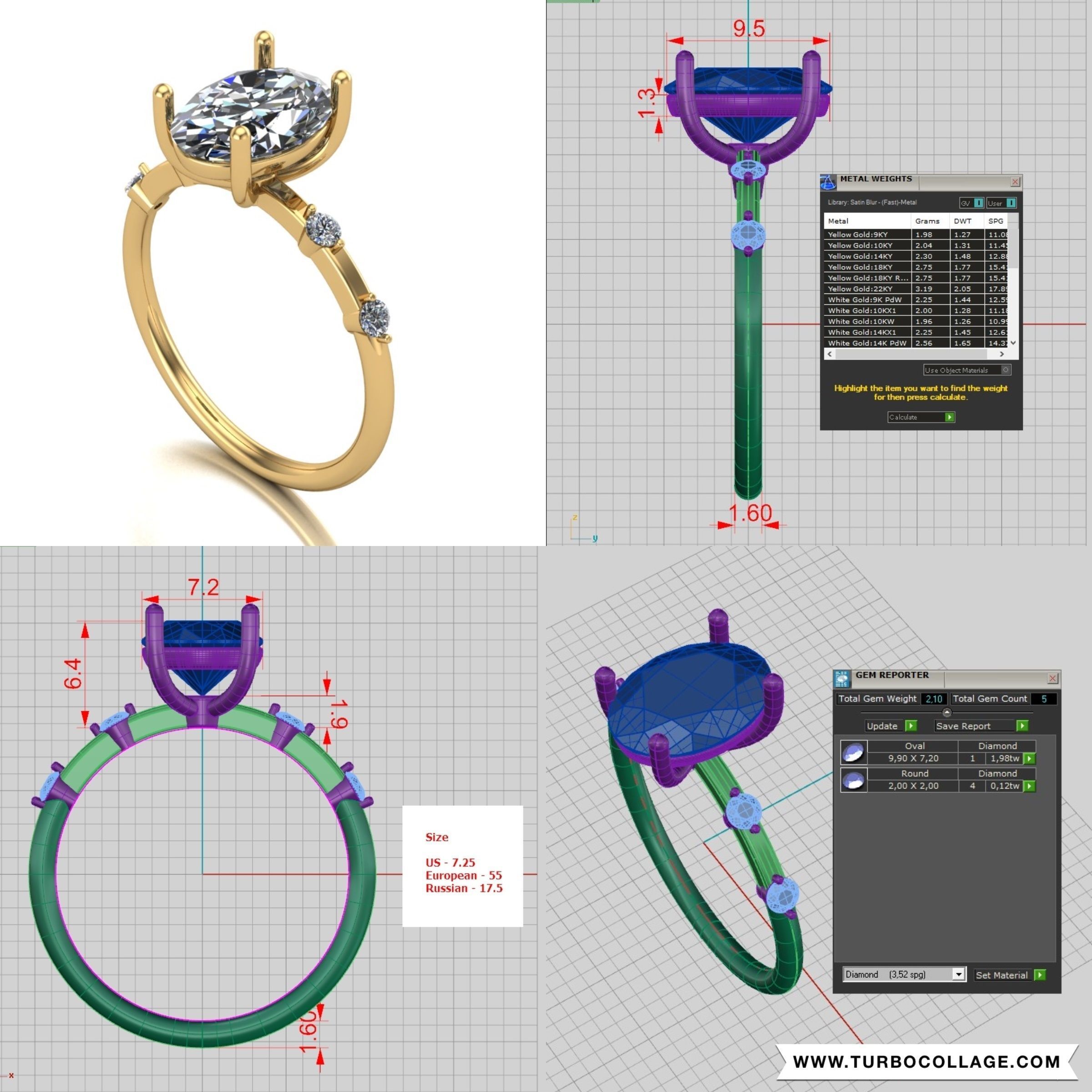 Big collection of designed rings for manufacturing 3D model 3D ...