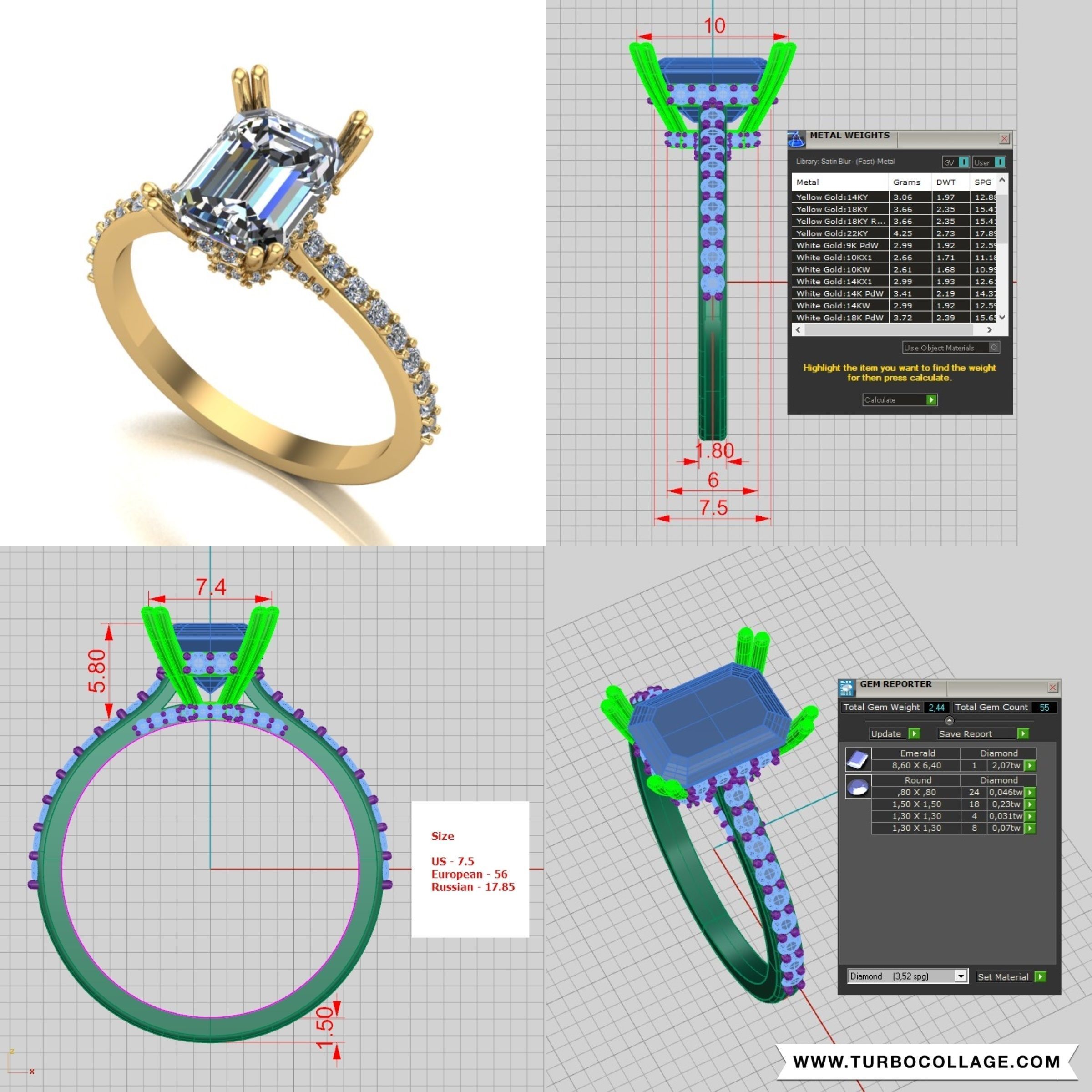 Big collection of designed rings for manufacturing 3D model 3D ...