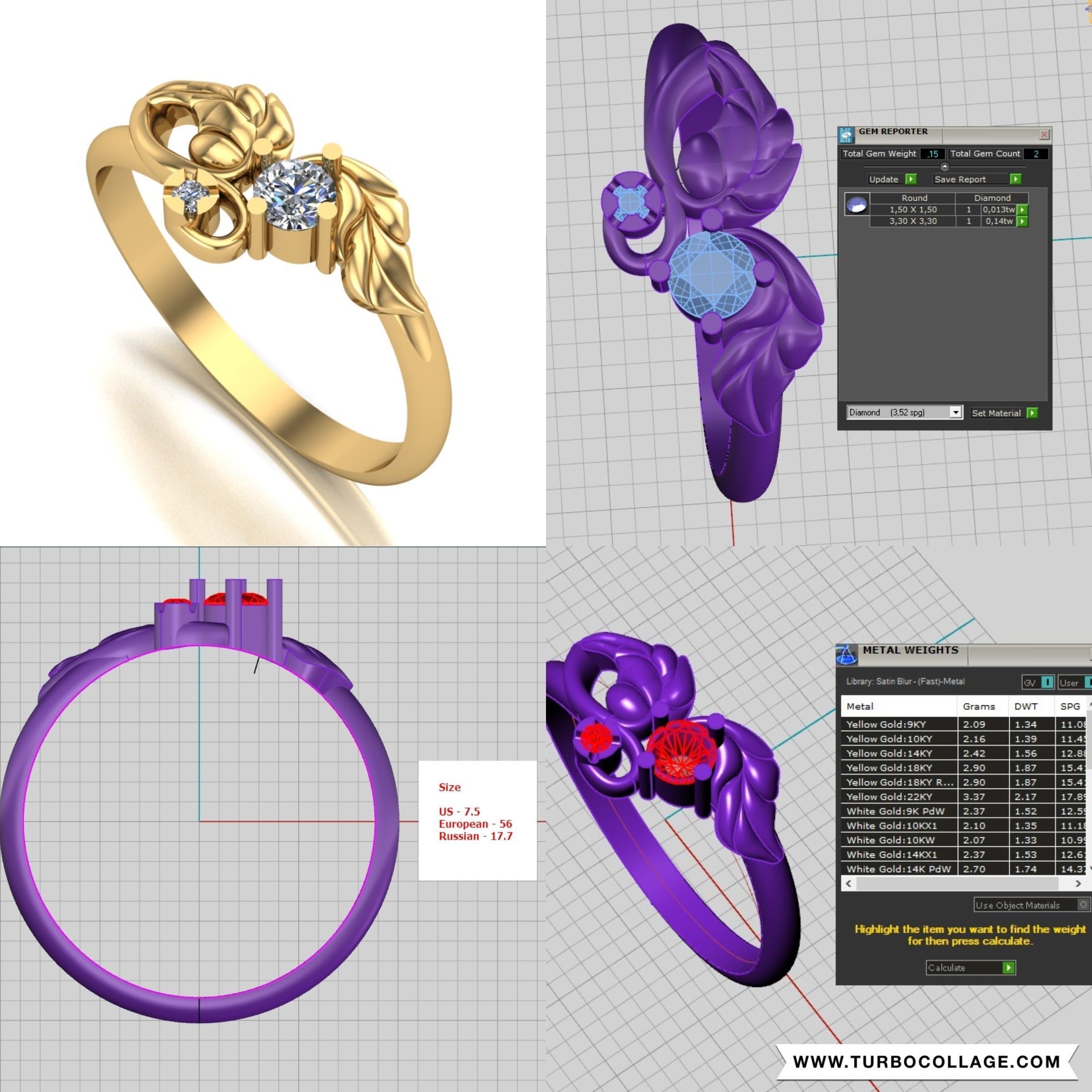 Big collection of designed rings for manufacturing 3D model 3D ...
