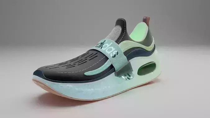Adidas Shoe Low-poly 3D model