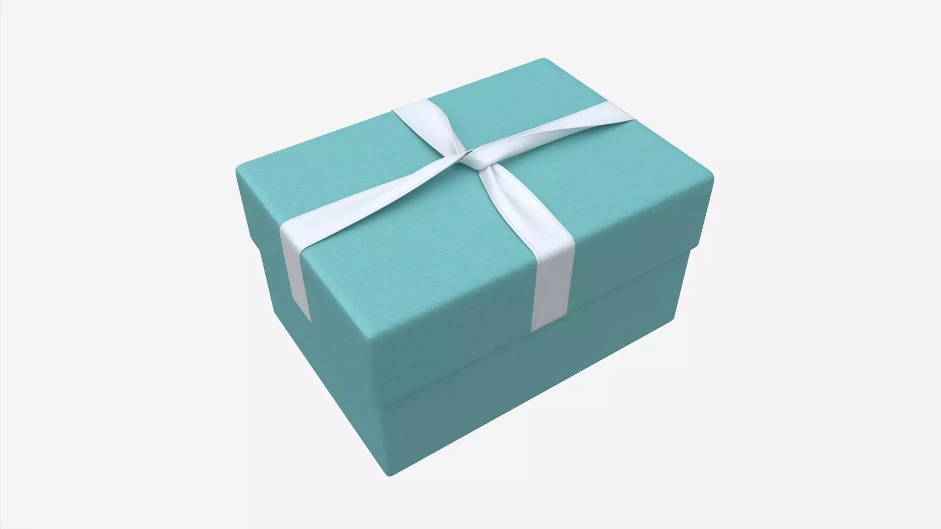 Jewelry Box with Ribbon 3D model_0