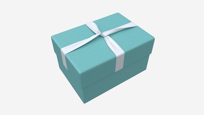 Jewelry Box with Ribbon 3D model