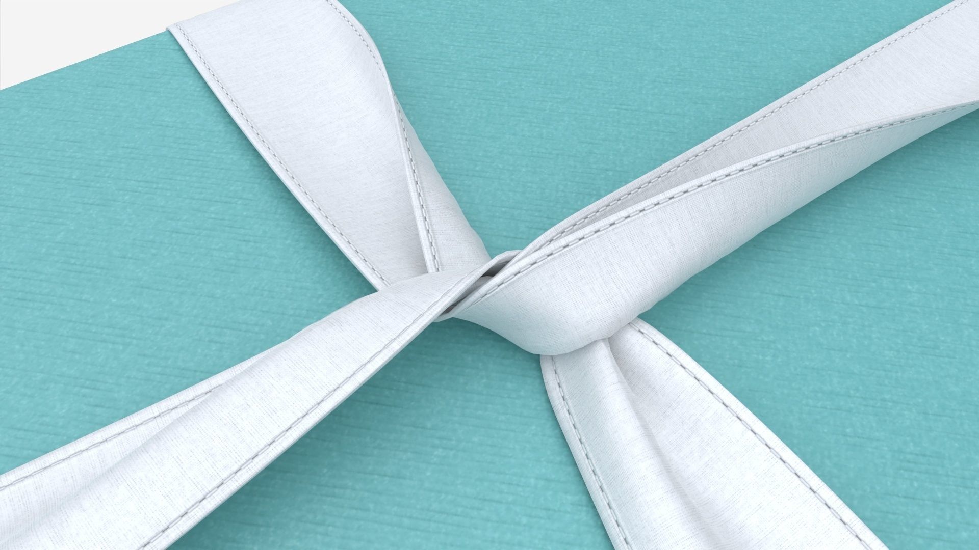 Jewelry Box with Ribbon 3D model_3