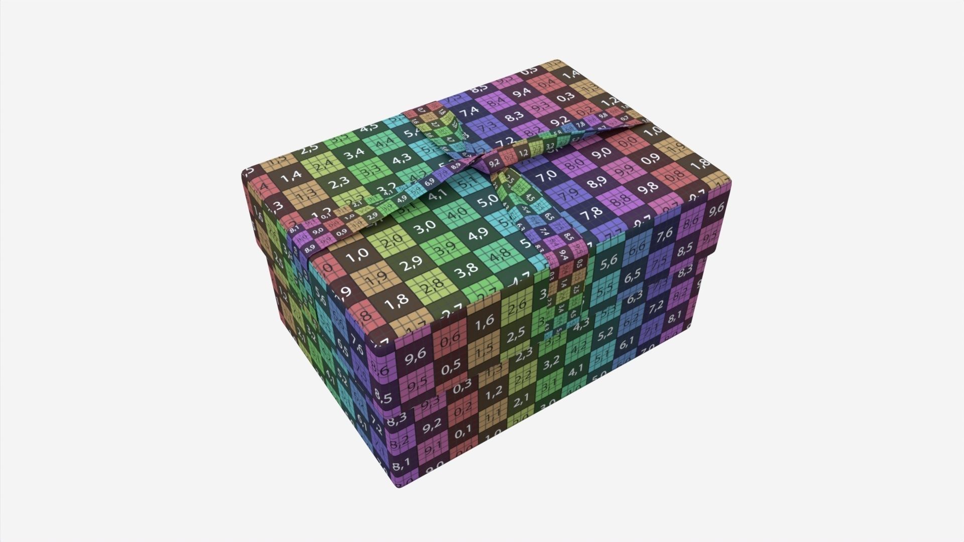 Jewelry Box with Ribbon 3D model_8
