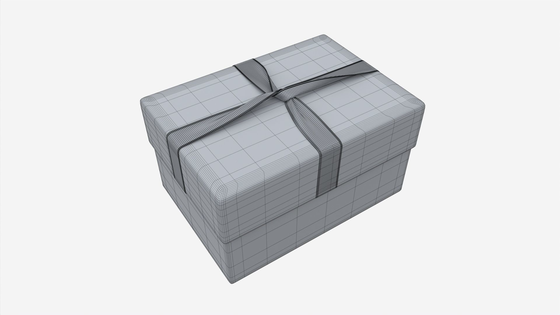 Jewelry Box with Ribbon 3D model_7