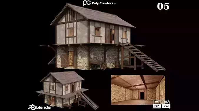 Medieval House 05 - 4K Textures Game Ready