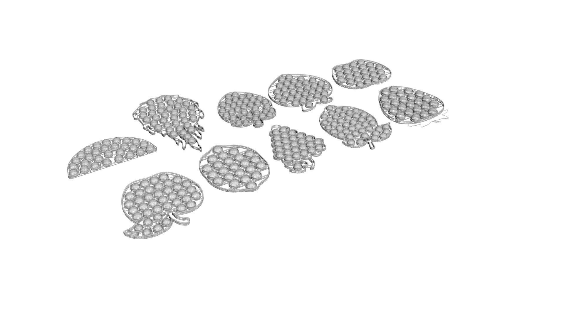 Fruits Pop It Fidget Toys Set 3D model_18