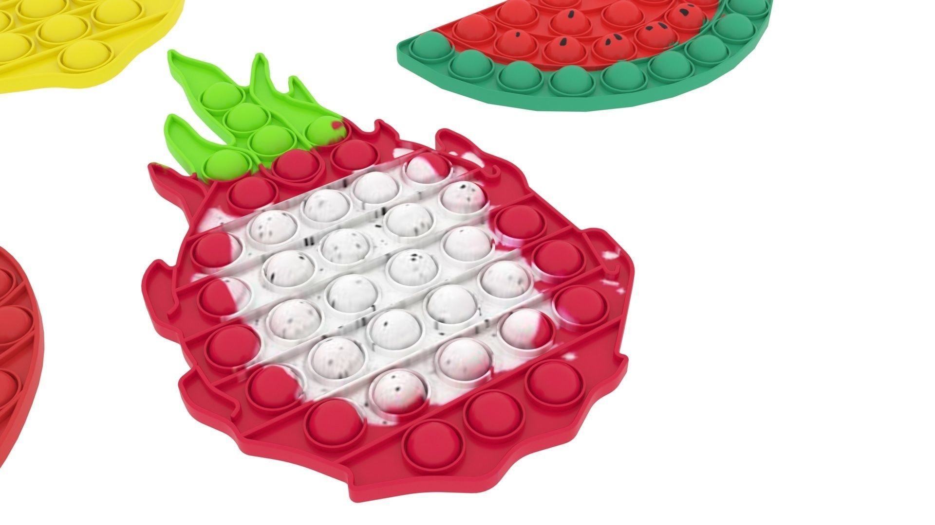 Fruits Pop It Fidget Toys Set 3D model_8