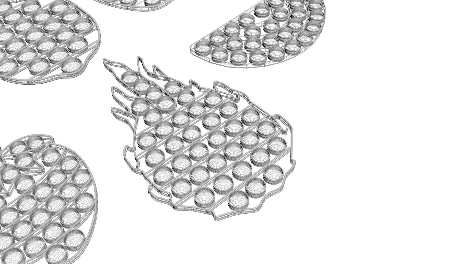 Fruits Pop It Fidget Toys Set 3D model_21