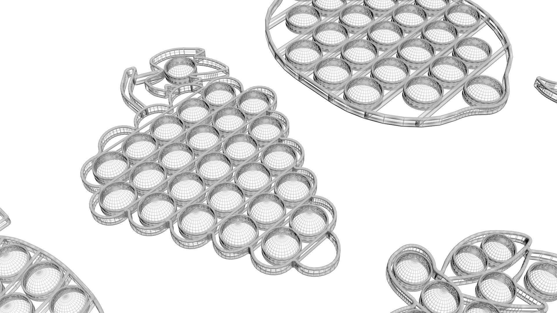 Fruits Pop It Fidget Toys Set 3D model_23