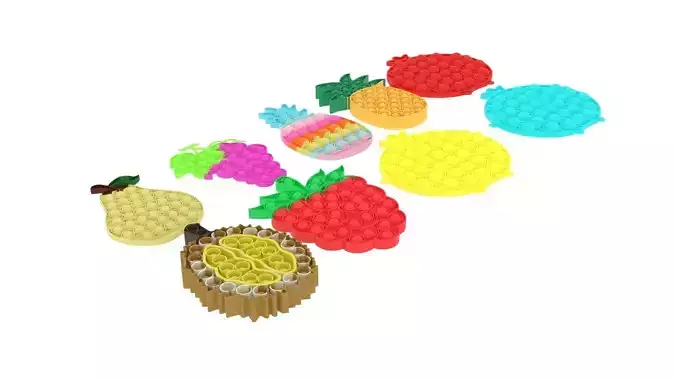 Fruits Pop It Fidget Toys Set