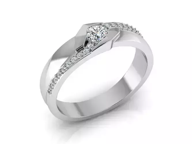 Diamond Jewelry Man Ring 3D print model