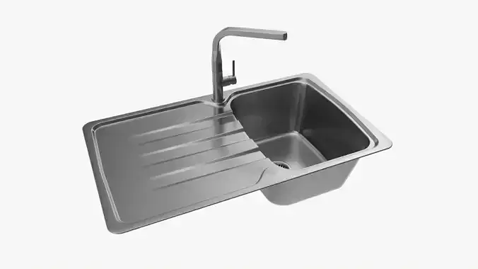 Kitchen Sink Faucet 04 stainless steel