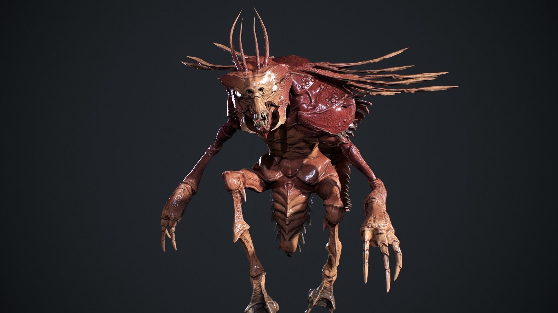 Bug Creature 2 Low-poly 3D model_14