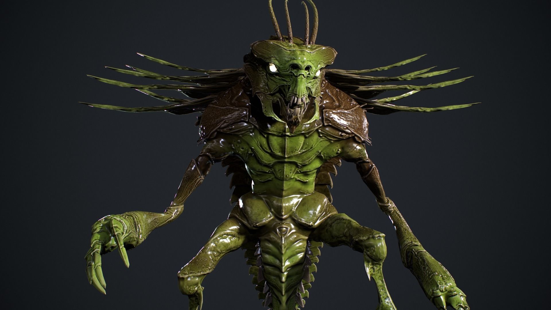 Bug Creature 2 Low-poly 3D model_16