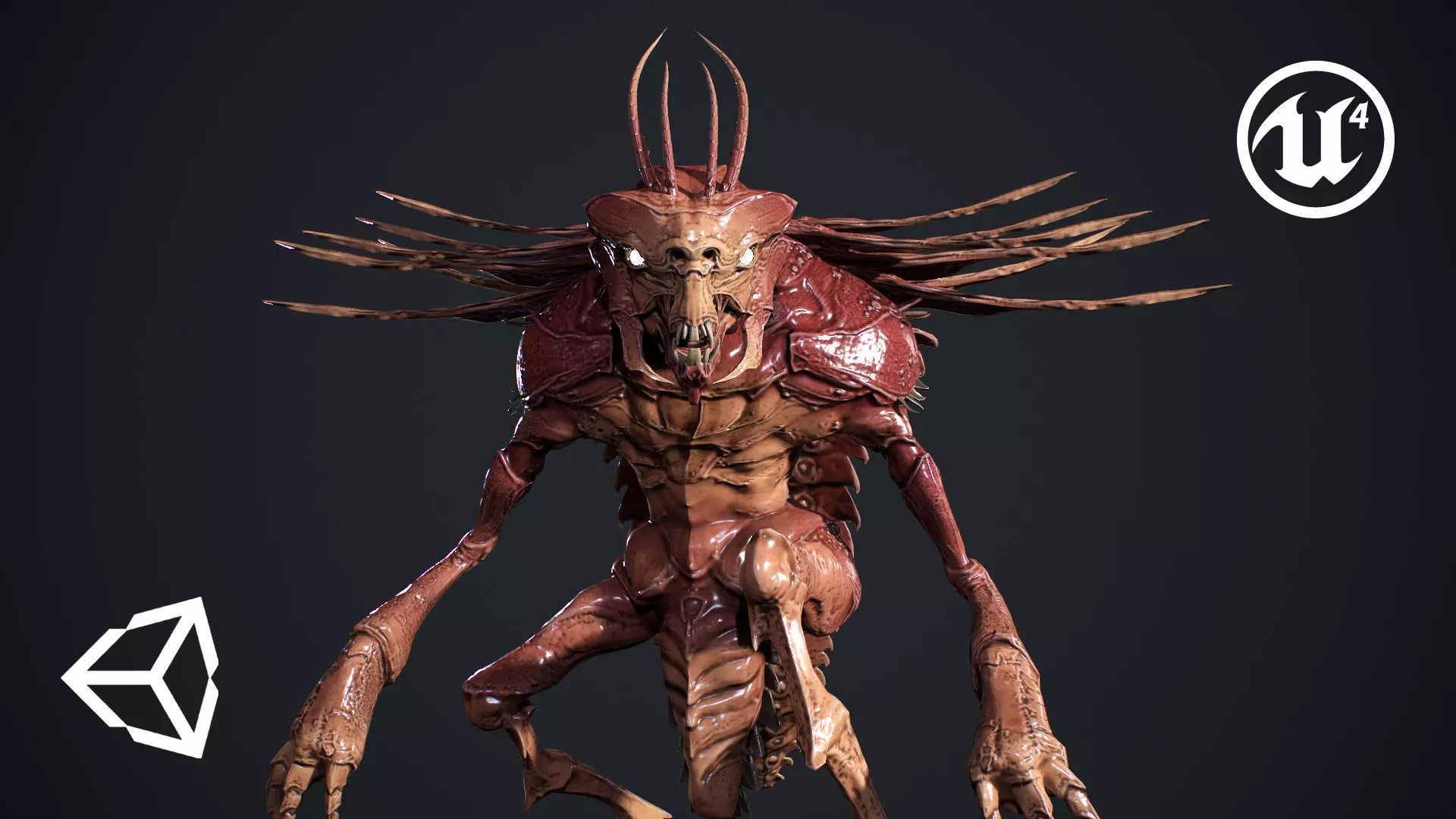 Bug Creature 2 Low-poly 3D model_0