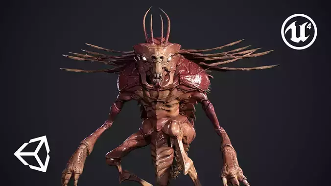 Bug Creature 2 Low-poly 3D model