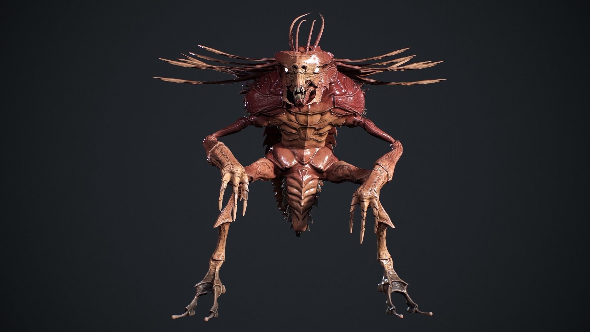 Bug Creature 2 Low-poly 3D model_11
