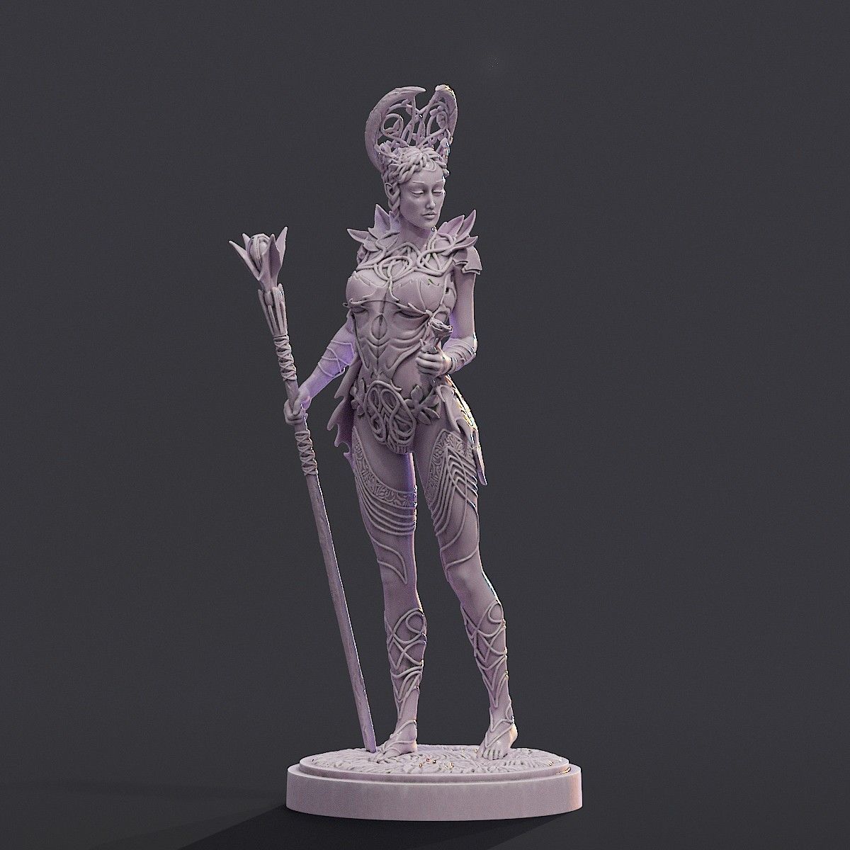 Lady of the Sacred Grove 3D Printing Miniature 3D print model_1