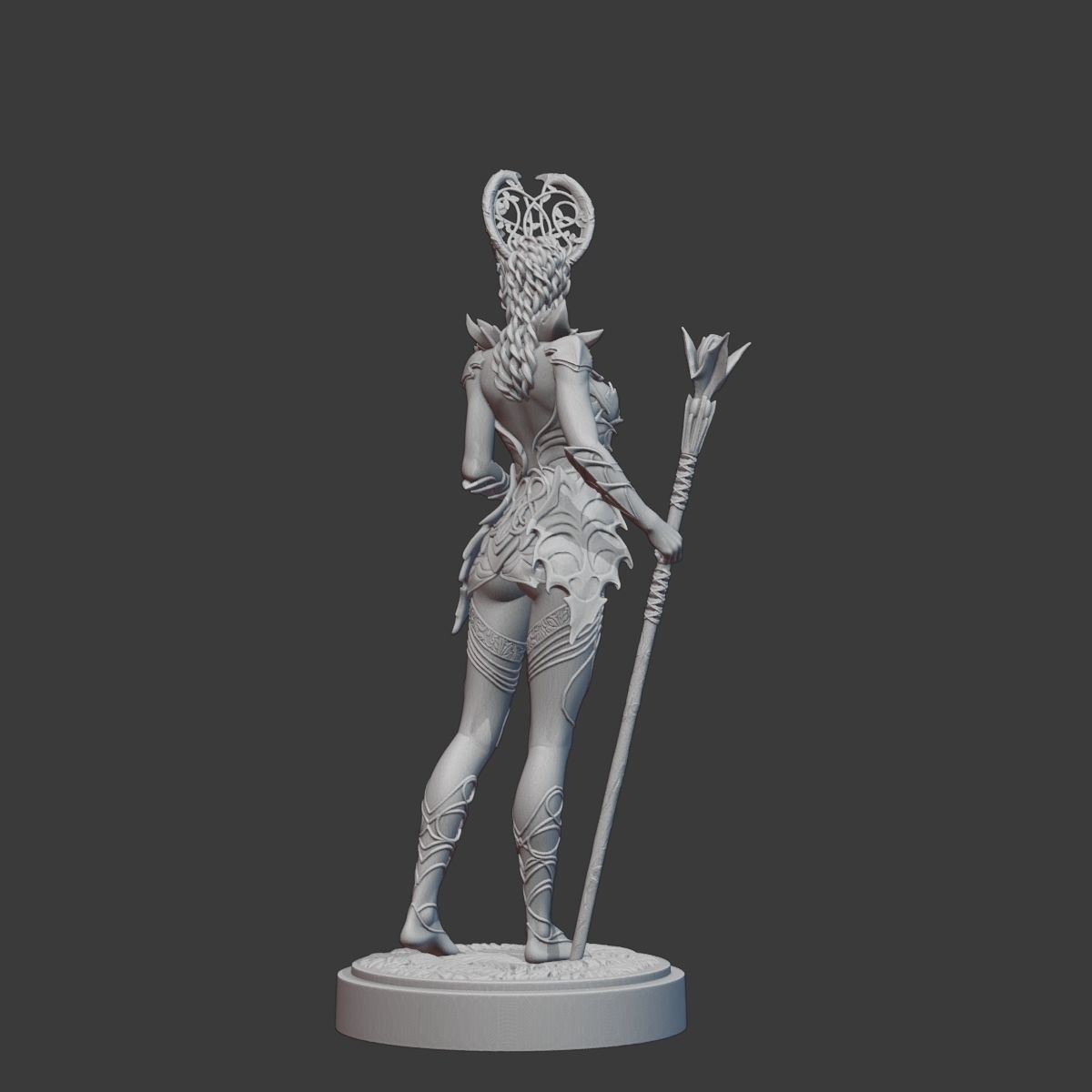 Lady of the Sacred Grove 3D Printing Miniature 3D print model_5