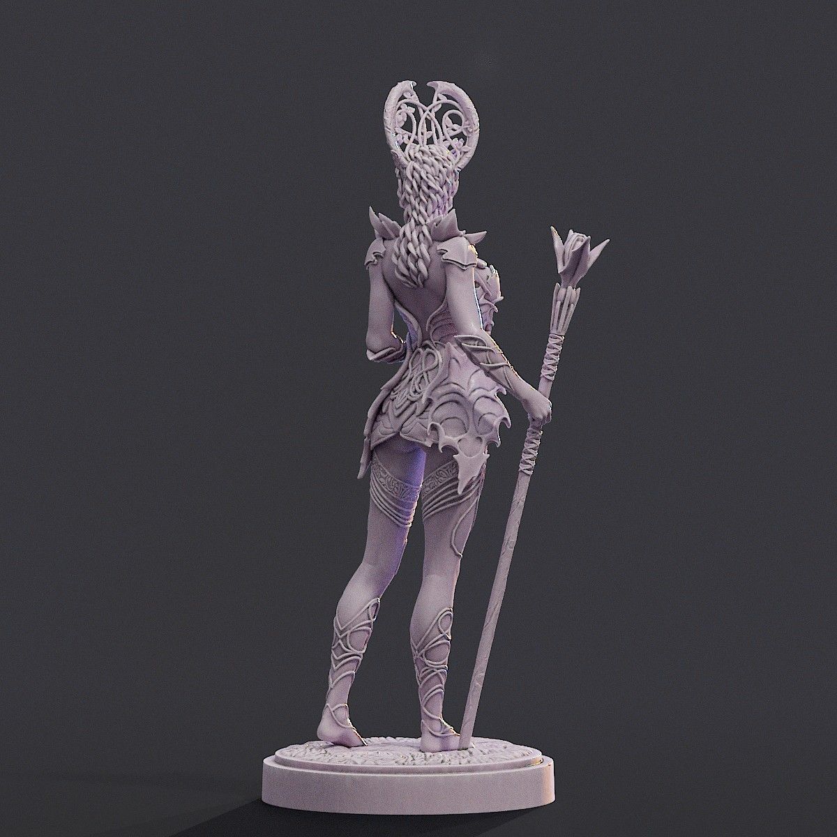Lady of the Sacred Grove 3D Printing Miniature 3D print model_2