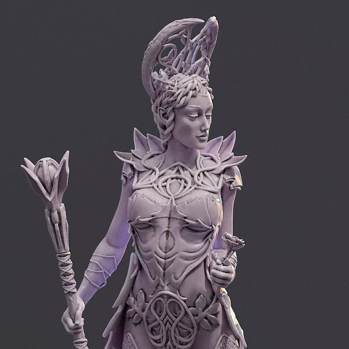 Lady of the Sacred Grove 3D Printing Miniature 3D print model_0