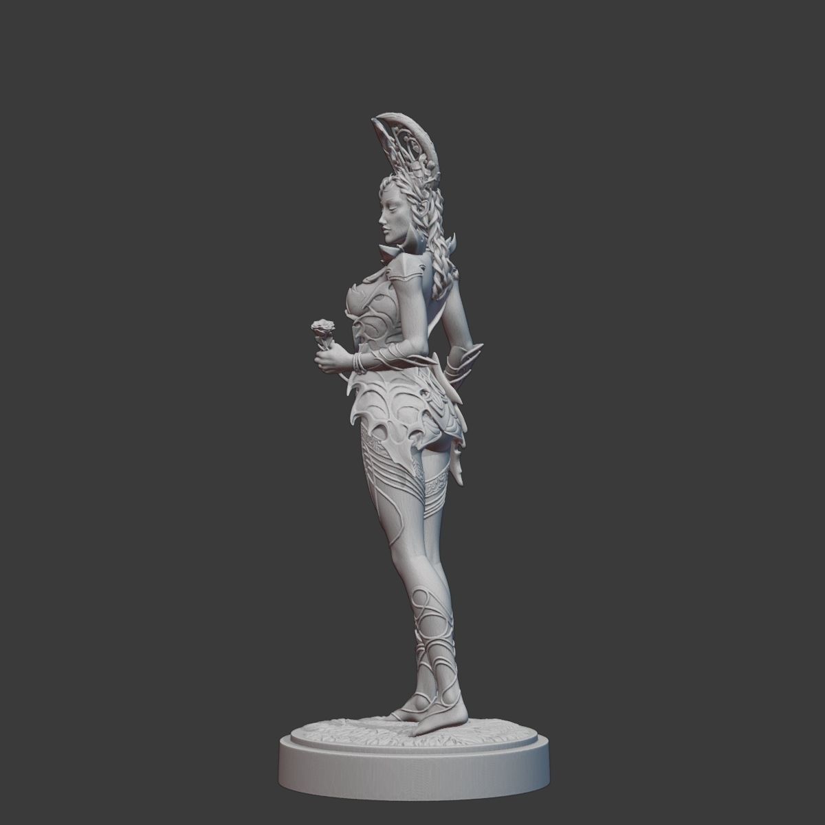 Lady of the Sacred Grove 3D Printing Miniature 3D print model_4