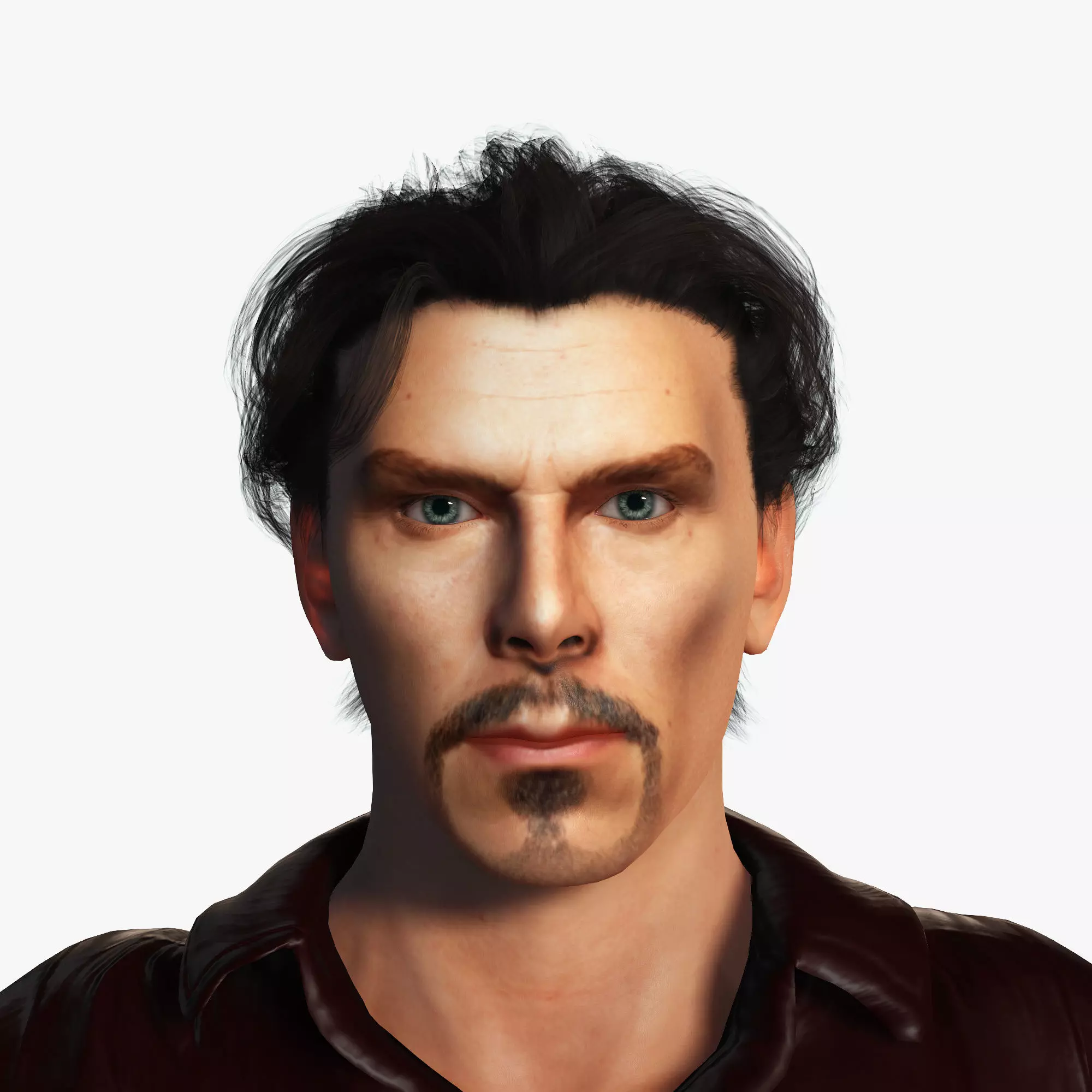 Benedict Cumberbatch 2 3D Rigged model ready for animation Low-poly 3D model_0