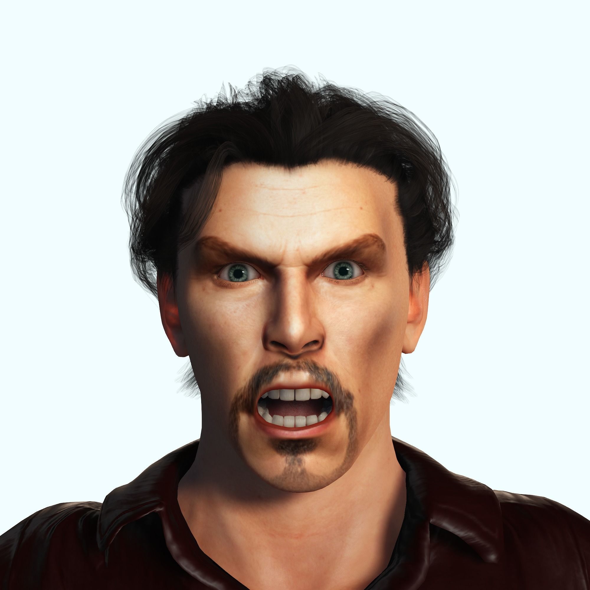 Benedict Cumberbatch 2 3D Rigged model ready for animation Low-poly 3D model_15